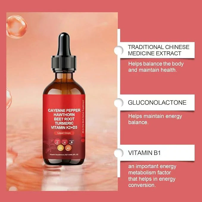 Cayenne Pepper Drops – Liquid Herbal Supplement for Digestion & Cardiovascular Health